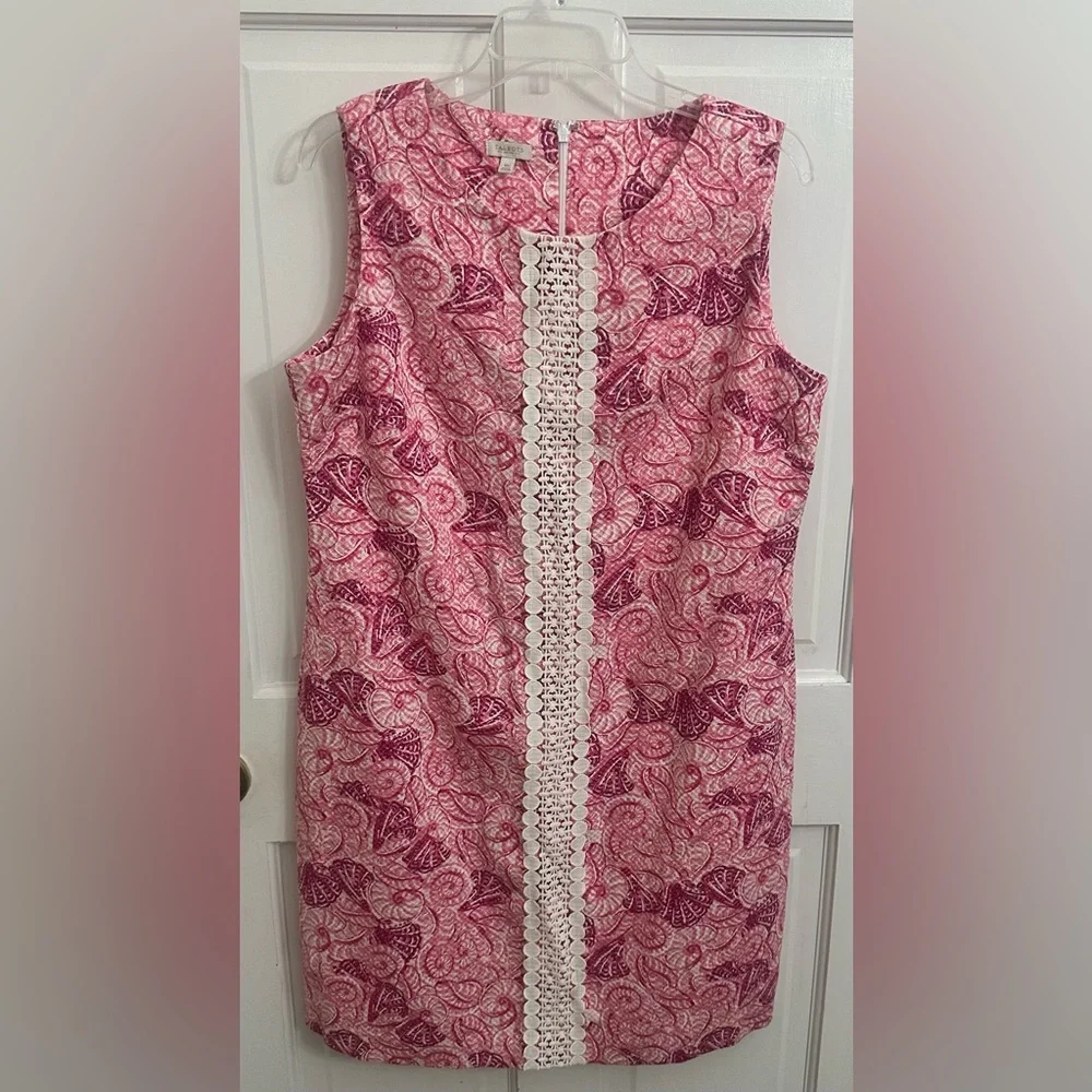 Talbots Seashell Print Pink Dress - Picture 2 of 9